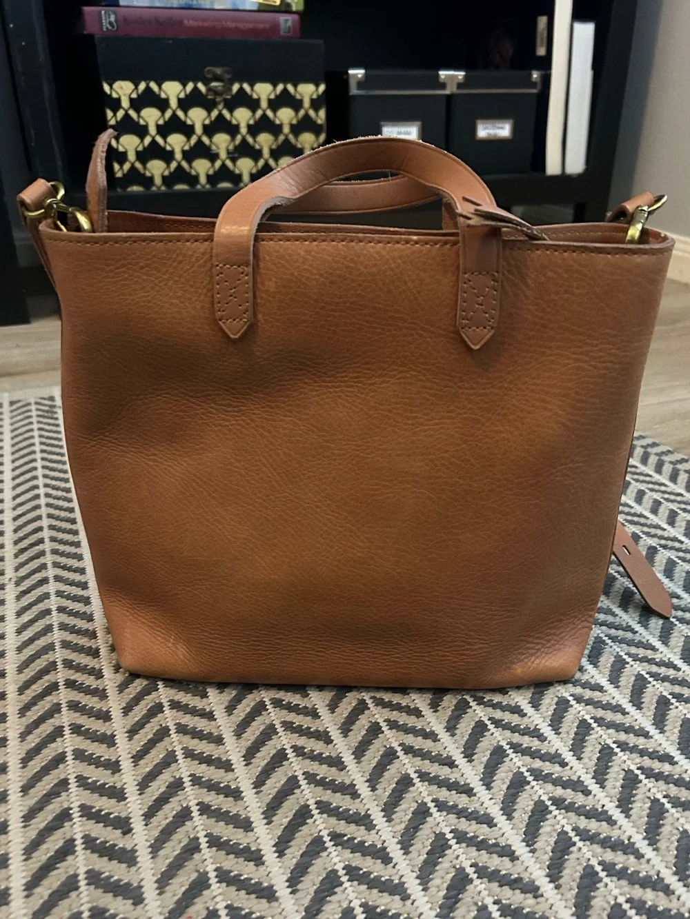 Madewell Small Transport Striped Tote Crossbody Bag.